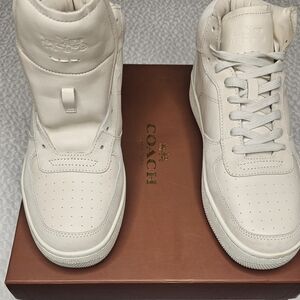 Coach White High-Top Sneakers